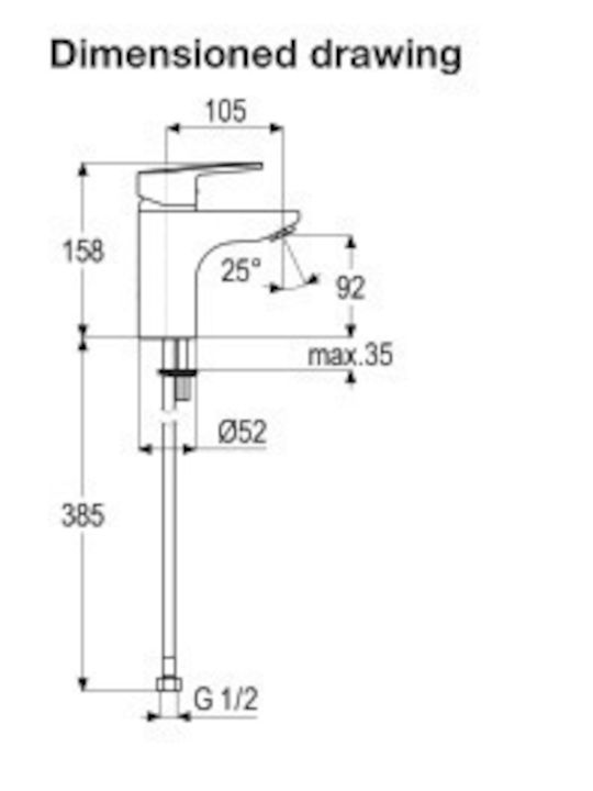 Heinrich Schulte Waschbeckenarmaturen Mischung Alpha 400 – Grau