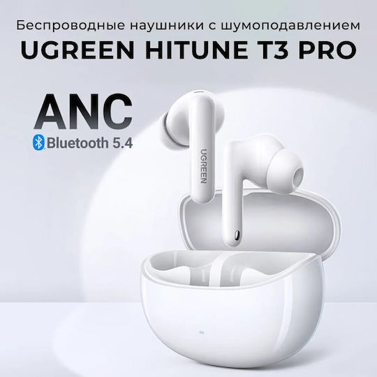 Ugreen HiTune T3 Pro In ear Bluetooth хендсфри Слушалки Бял