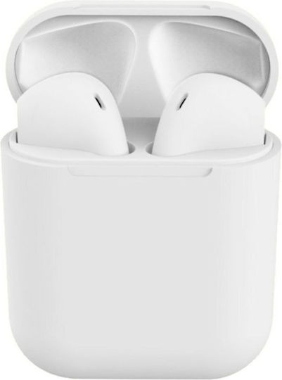 i12 TWS In ear Bluetooth хендсфри Слушалки с Кутийка за Зареждане Бял