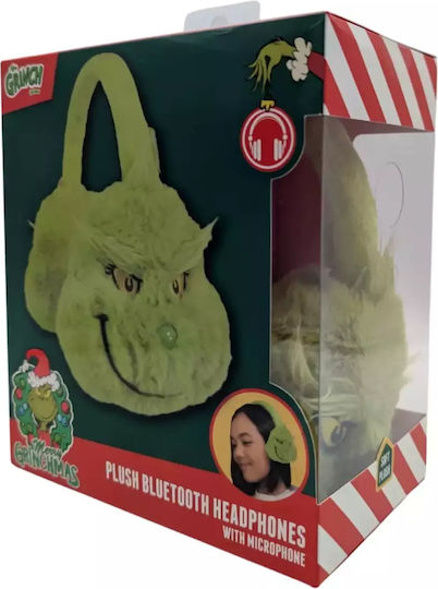 Lazerbuilt Grinch Plush Fără fir Bluetooth Pentru copii Over Ear Căști Verzi