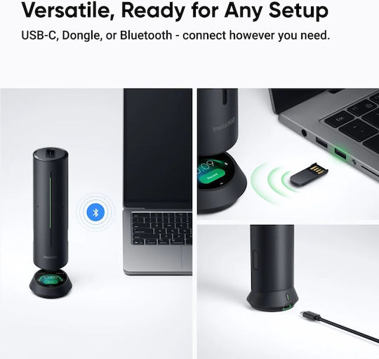 Insta360 Wave Ασύρματο Δυναμικό Μικρόφωνο Επιτραπέζιο σε Λευκό Χρώμα
