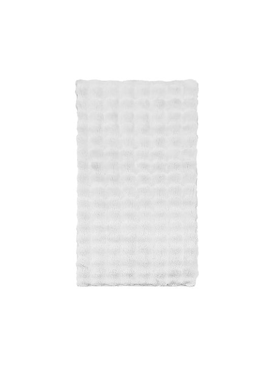 Beauty Home Anti-slip Rug Rectangular Furry White
