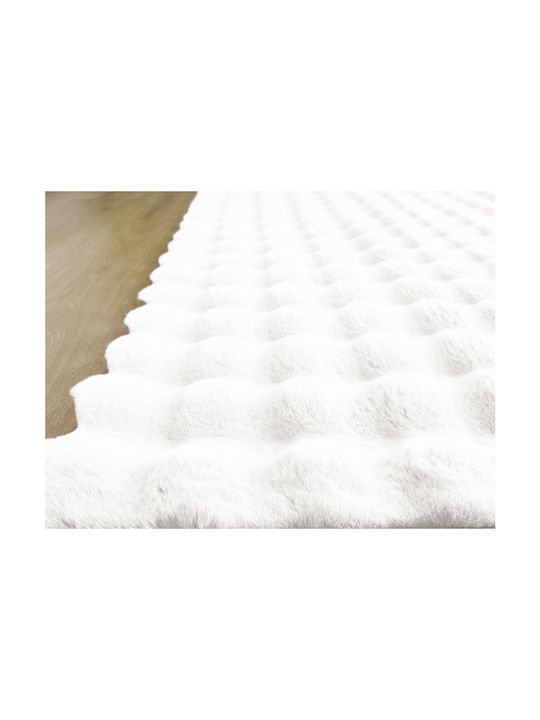 Beauty Home Χαλί Αντιολισθητικό Γούνινο 155x230cm Λευκό