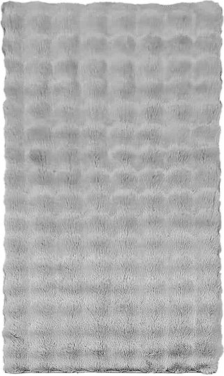 Beauty Home Anti-slip Rug Rectangular Furry Gray