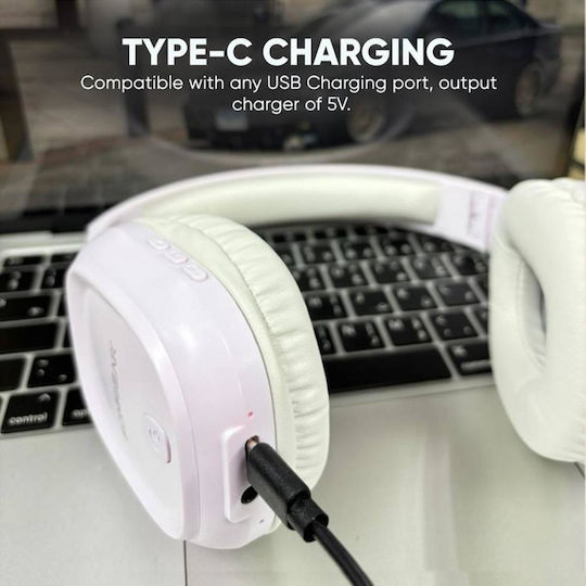 Sonic Gear Airphone 5 (2025) Wireless / Wired Over Ear Headphones with 10 hours of Operation Creme Caramel