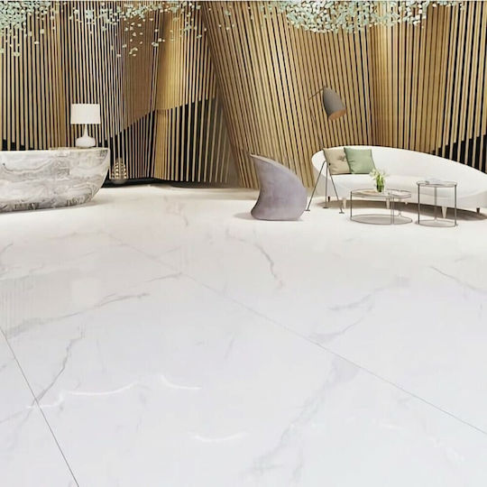 Placă Polo Carrara 60x120 Alb Lucios Rectificat