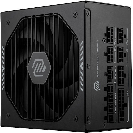 MSI MAG A1000GLS PCIE5 1000W Black Computer Power Supply Full Modular 80 Plus Gold