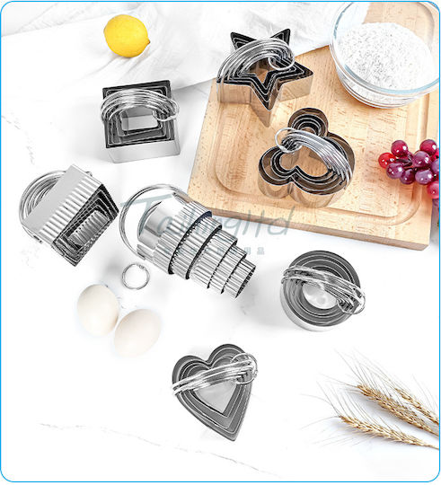 Ebest Tortenring Quadratische Metallische 24305202 5 Stück