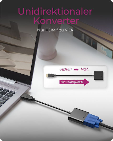 Icy Box Konverter HDMI männlich zu VGA weiblich 1Stück IB-AC502A