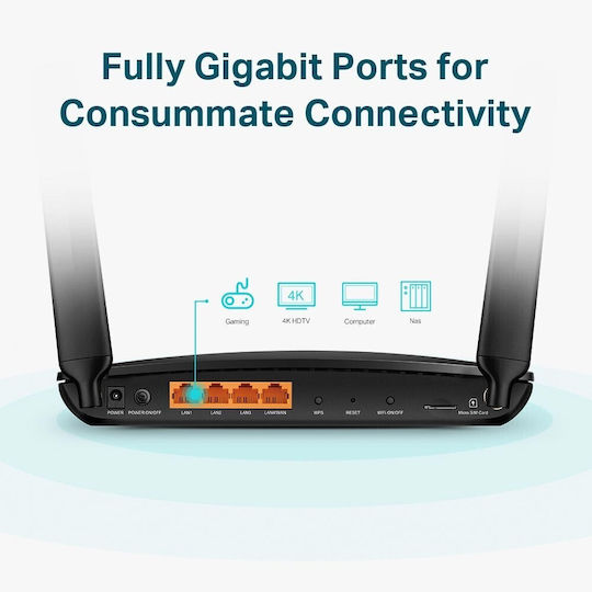 TP-LINK Archer MR600 v2 Безжичен 4G Wi-Fi 5 - Wi-Fi 5 с 4 Порта Ethernet