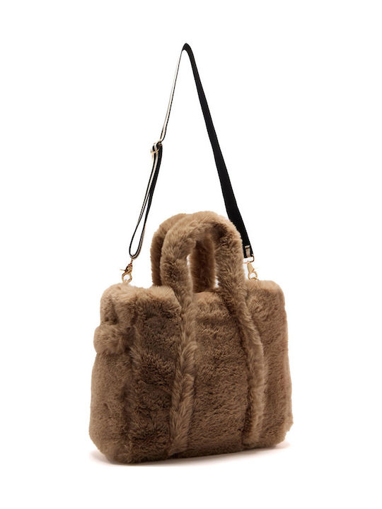 Günstige Damen Tote Tasche Beigefarbene