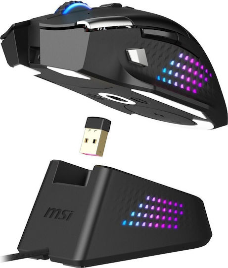 MSI Versa PRO Wireless plus Ασύρματο RGB Gaming Ποντίκι Μαύρο