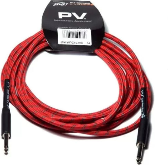 Peavey PV20 Multi Color Cable 6.3mm male - 6.3mm male 6m Red (00578880)