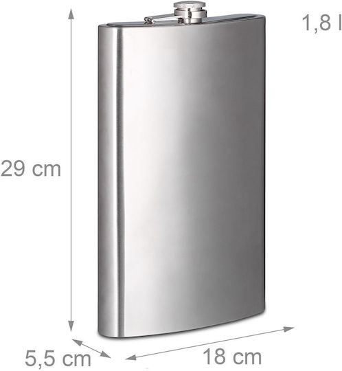 Relaxdays Ploscă de Drumeție 1800 Ml