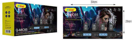 Andowl Qmic65 Σετ Ασύρματο Δυναμικό Μικρόφωνο Ζώνης