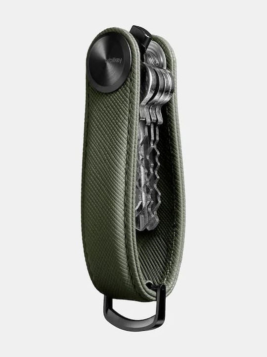 Orbitkey Key Organiser Pro Saffiano Leather Κλειδοθήκη Μπρελόκ Olive