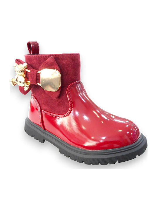 Kids Boots from Patent Leather Burgundy