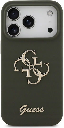 Guess Silicone Big 4g Script Back Cover Silicone Khaki (iPhone 17 Pro)