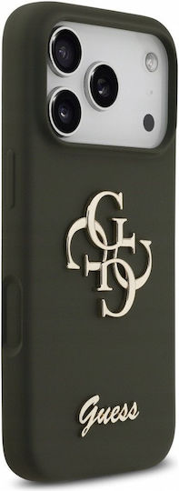 Guess Silicone Big 4g Script Back Cover Silicone Khaki (iPhone 17 Pro)