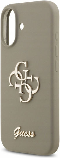 Guess Silicone Big 4g Script Umschlag Rückseite Silikon Braun (iPhone 17)