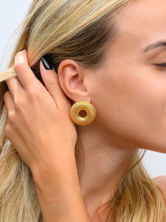 Philio Earrings Titanium Gold Plated