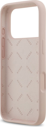 Guess Silicone Big 4g Script Umschlag Rückseite Silikon Rosa (iPhone 17 Pro)
