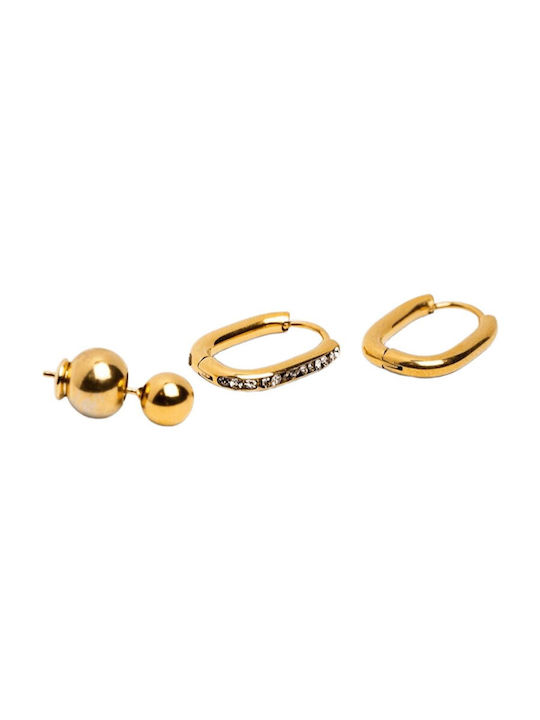 Tiffosi Earrings made of Steel Gold Plated