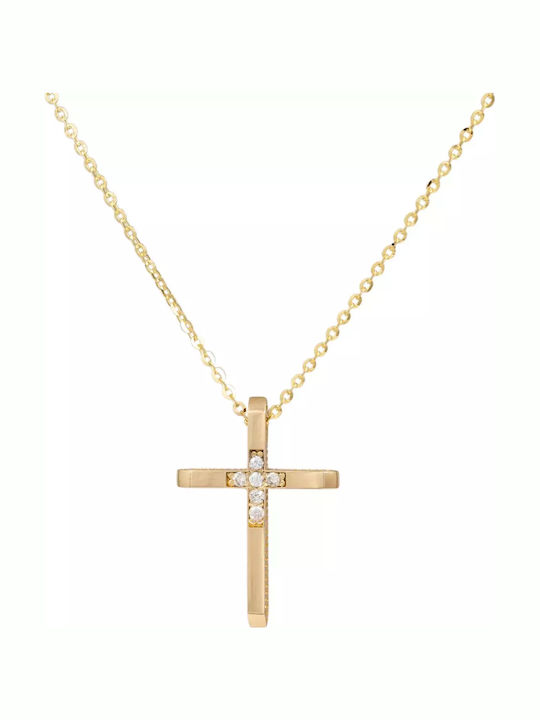 Gold Cross 14K Double Sided