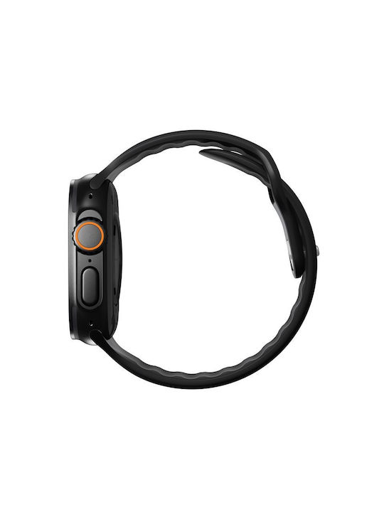 Nomad Λουράκι Σιλικόνης με Pin Μαύρο (Apple Watch 44/45/46mm/Ultra 49mm)
