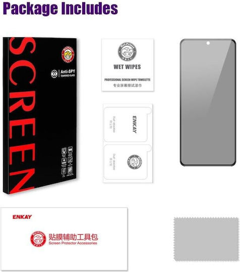 Enkay Privacy Full Face Tempered Glass Black (Galaxy S25 FE)