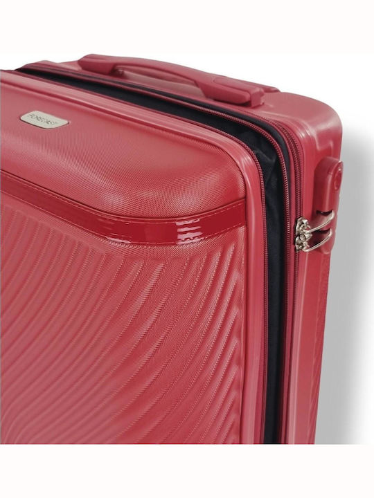 Forecast Cabin Hard Red Suitcase With 4 Wheels Height 52cm