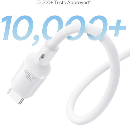Cablu Type-C 240W Magnetic 1m Baseus Picogo P10376800211-00 Alb