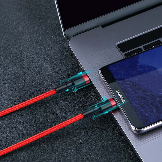 Baseus Type C Cable PD PD2.0 60W 20V 3A QC3.0 1m Black + Red