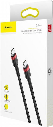Baseus Type C Cable PD PD2.0 60W 20V 3A QC3.0 1m Black + Red