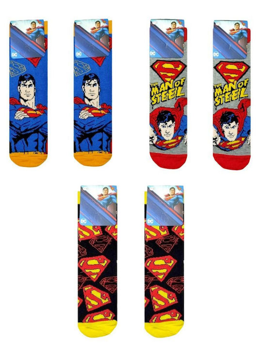 Disney Παιδικές Κάλτσες Superman Πολύχρωμες 3 Ζευγάρια
