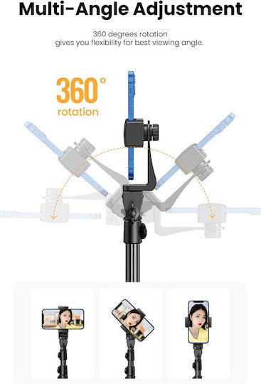 Ugreen Lp377 Selfie Stick Cell Phone Tripod Black