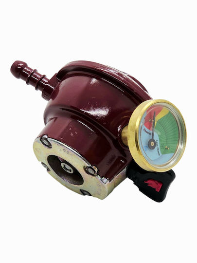 Coral Gas Prime Gas Regulator with Manometer Red