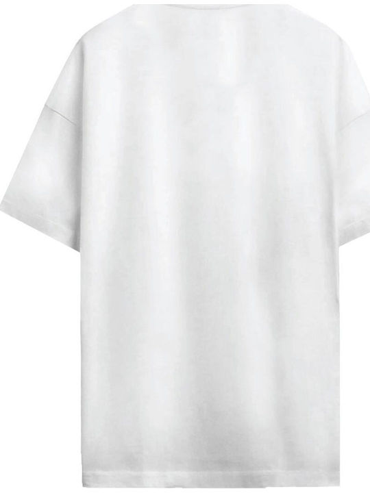 Cotton Division Jaws Arist Poster Oversize T-shirt White Mjats004