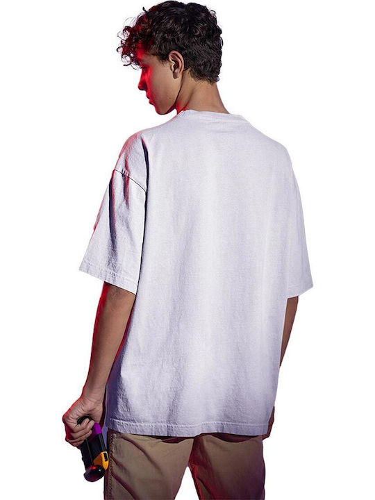 Cotton Division Jaws Arist Poster Oversize T-shirt White Mjats004