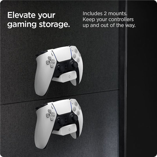 Поставка За Стена Spigen Mount 2 Броя Бял Playstation Xbox Nintendo Switch Pro Контролери