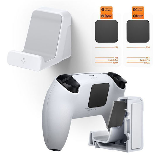 Поставка За Стена Spigen Mount 2 Броя Бял Playstation Xbox Nintendo Switch Pro Контролери