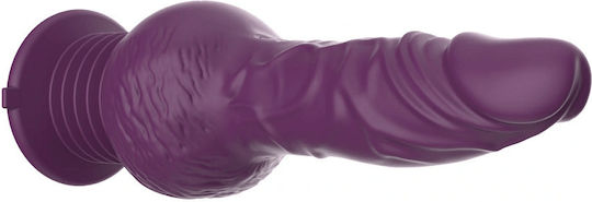 Smd Drill'n'thrill Vibrator Realistic Cu Mișcare De Împingere 25cm 3 Moduri De Sărituri & 10 Moduri De Vibrație Mov