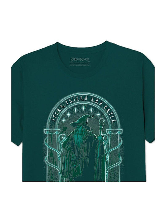 Cotton Division Lord Rings Speak Friend Enter T-shirt Зелен Melotrmts033
