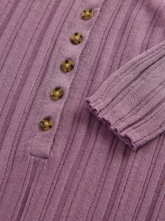 Damen Pullover mit Transparenz Amethyst Purple