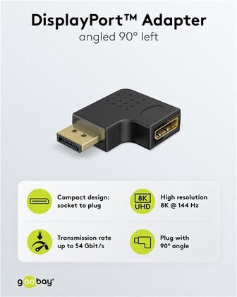 Goobay Konverter DisplayPort männlich zu DisplayPort weiblich 1Stück 77131