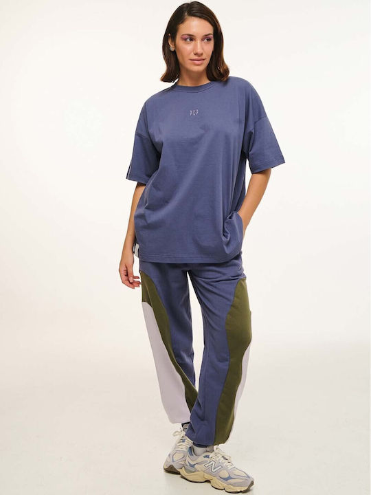 Soluna Vienna Women's Blouse Cotton Short Sleeve Blue