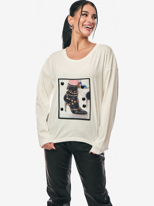 Women's Blouse Long Sleeve Ecru
