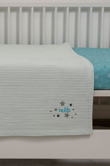 Naf Naf Blanket Cot Waffle Blue