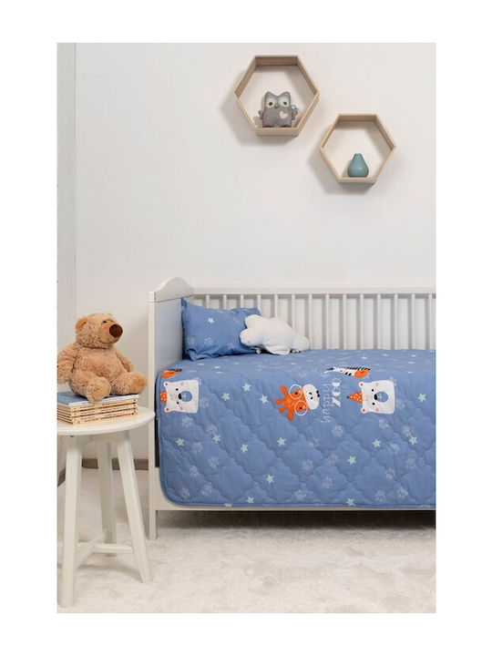 Naf Naf Little Zoo 301 Blue Κουβερλί Κουβερλί Σετ