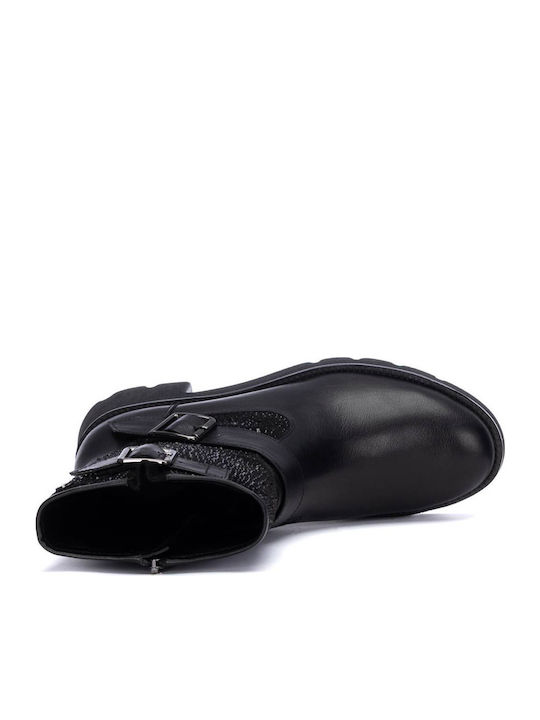 Women's Ankle Boots with Medium Heel Black